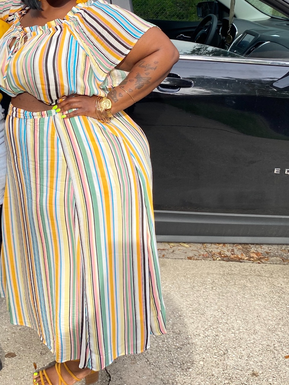 torrid Multicolor Vertical Stripe Two-Piece Set